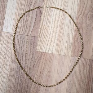 12k Gold Plated 24 inch Vintage Diamond Cut Chain